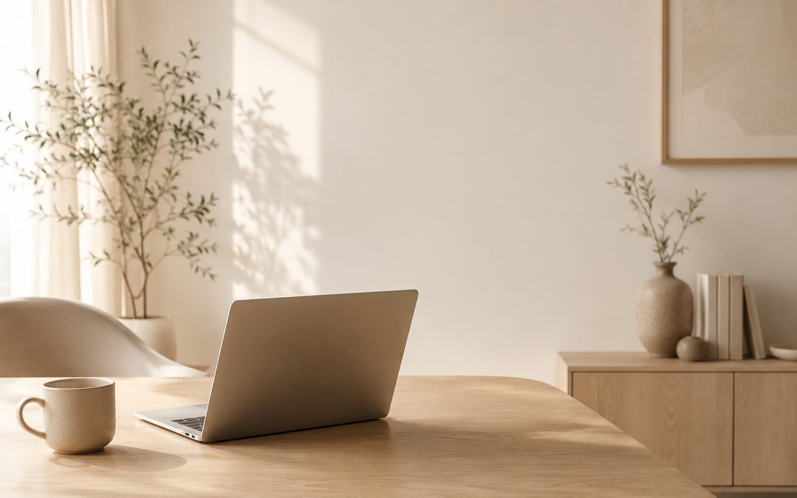 Espacio tranquilo para una sesión de psicología online